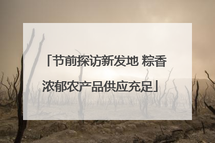 节前探访新发地 粽香浓郁农产品供应充足