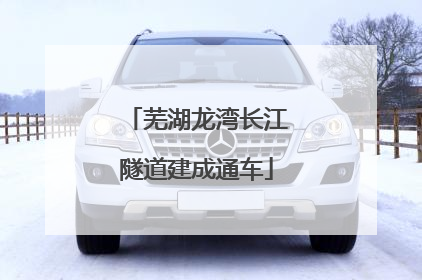 芜湖龙湾长江隧道建成通车