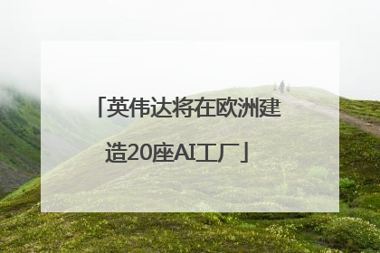 英伟达将在欧洲建造20座AI工厂
