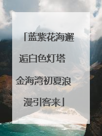 蓝紫花海邂逅白色灯塔 金海湾初夏浪漫引客来