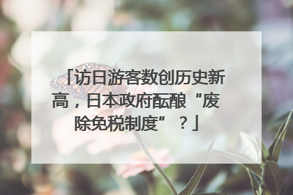 访日游客数创历史新高，日本政府酝酿“废除免税制度”？