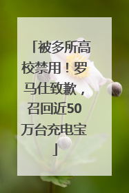 被多所高校禁用！罗马仕致歉，召回近50万台充电宝