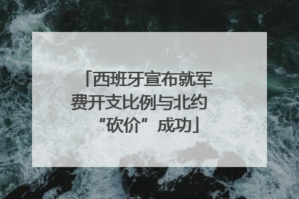 西班牙宣布就军费开支比例与北约“砍价”成功