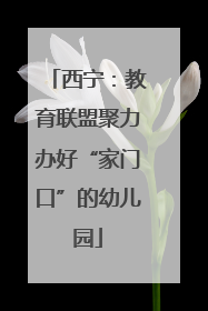 西宁：教育联盟聚力办好“家门口”的幼儿园