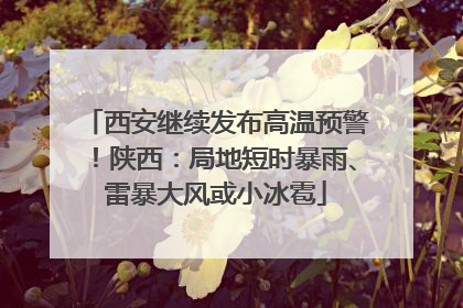 西安继续发布高温预警！陕西：局地短时暴雨、雷暴大风或小冰雹