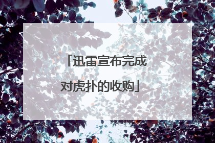 迅雷宣布完成对虎扑的收购