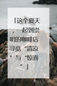 这个夏天，一起到崇明的咖啡店寻觅“清凉”与“惊喜”