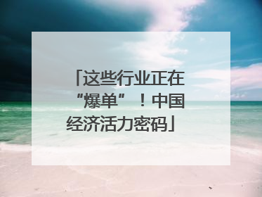 这些行业正在“爆单”！中国经济活力密码