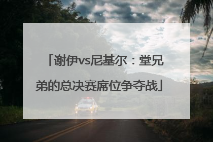 谢伊vs尼基尔：堂兄弟的总决赛席位争夺战
