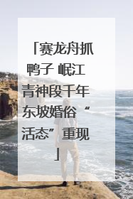 赛龙舟抓鸭子 岷江青神段千年东坡婚俗“活态”重现