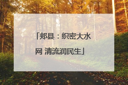 郏县：织密大水网 清流润民生
