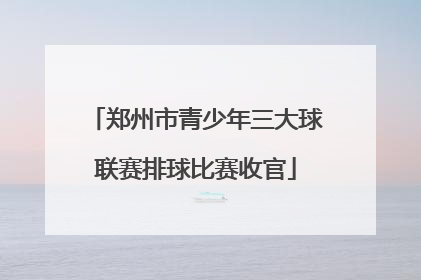 郑州市青少年三大球联赛排球比赛收官