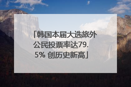 韩国本届大选旅外公民投票率达79.5% 创历史新高