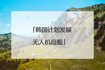 韩国计划发展无人机母舰