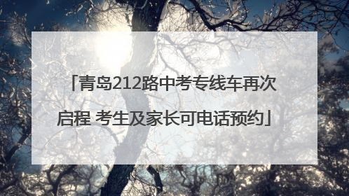 青岛212路中考专线车再次启程 考生及家长可电话预约