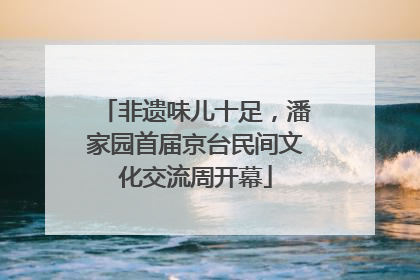 非遗味儿十足，潘家园首届京台民间文化交流周开幕