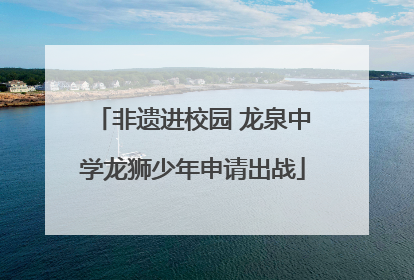 非遗进校园 龙泉中学龙狮少年申请出战