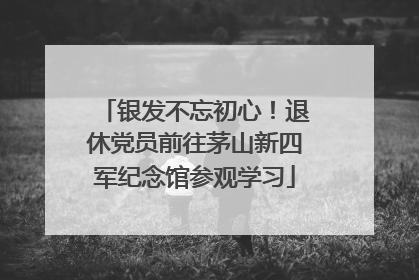 银发不忘初心！退休党员前往茅山新四军纪念馆参观学习