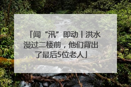 闻“汛”即动丨洪水漫过二楼前，他们背出了最后5位老人