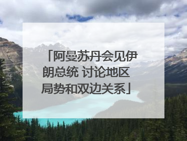 阿曼苏丹会见伊朗总统 讨论地区局势和双边关系