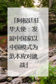 阿根廷驻华大使：发展中国家以中国模式为范本应对挑战