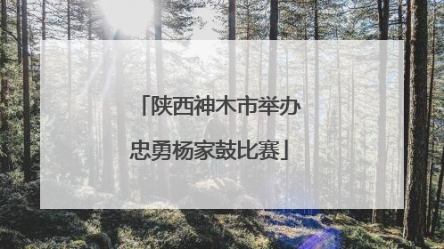 陕西神木市举办忠勇杨家鼓比赛