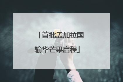 首批孟加拉国输华芒果启程