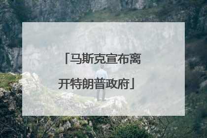 马斯克宣布离开特朗普政府