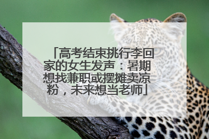 高考结束挑行李回家的女生发声：暑期想找兼职或摆摊卖凉粉，未来想当老师