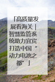高质量发展看海关｜智慧监管系统助力宜宾打造中国“动力电池之都”