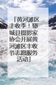 黄河滩区丰收季！郓城县摄影家协会开展黄河滩区丰收节志愿服务活动