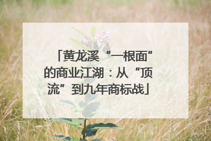 黄龙溪“一根面”的商业江湖：从“顶流”到九年商标战