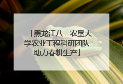黑龙江八一农垦大学农业工程科研团队助力春耕生产
