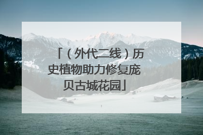 （外代二线）历史植物助力修复庞贝古城花园