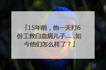 15年前，他一天打6份工救白血病儿子……如今他们怎么样了？