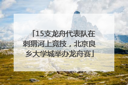 15支龙舟代表队在刺猬河上竞技，北京良乡大学城举办龙舟赛