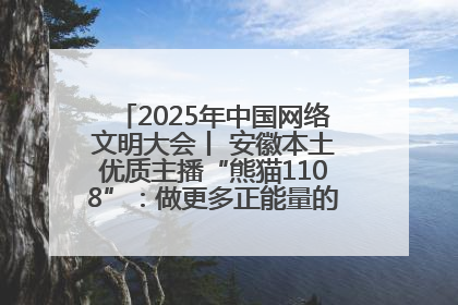 2025年中国网络文明大会丨 安徽本土优质主播“熊猫1108”：做更多正能量的事情 带给大家快乐
