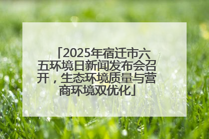 2025年宿迁市六五环境日新闻发布会召开，生态环境质量与营商环境双优化