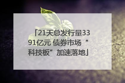 21天总发行量3391亿元 债券市场“科技板”加速落地