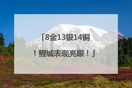 8金13银14铜！鲤城表现亮眼！