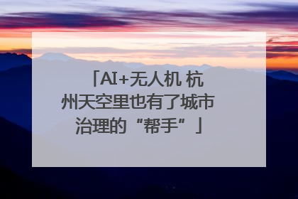 AI+无人机 杭州天空里也有了城市治理的“帮手”